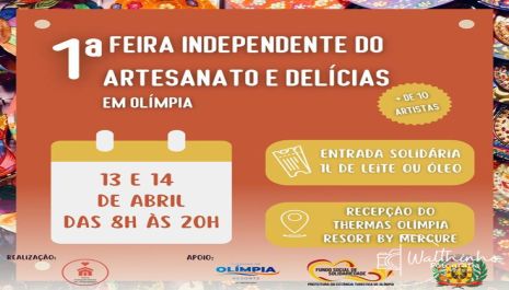 Feira Independente de Artesanatos e Delícias estreia em Olímpia no próximo final de semana