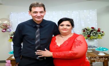Bodas de Crisopázio (27 anos de casados) da Ana Maria e do Vanderlicio  Antonio Graton-Olimpia-SP 