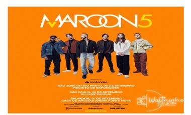 MAROON 5 ANUNCIA NOVAS DATAS DE TURNÊ NA AMÉRICA LATINA  No Brasil, o grupo se apresenta no dia 06 de setembro em São José do Rio Preto