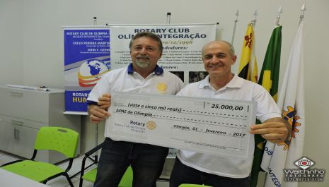 APAE de Olímpia recebe doação do Rotary Clube de Olímpia – Integração