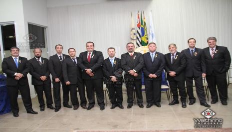 Posse da nova diretoria do Rotary Club de Olímpia. O ano rotário 2019/2020