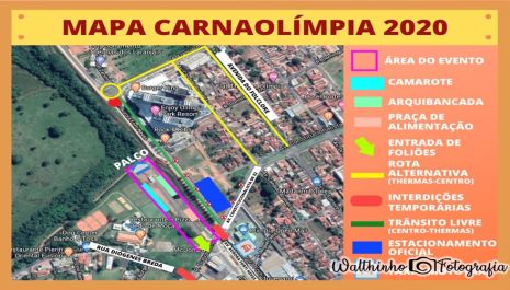 Organização do CarnaOlímpia e Prefeitura divulgam orientações sobre o trânsito e estrutura da festa