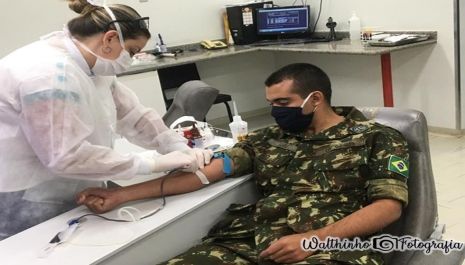 Tiro de Guerra participa de Campanha de Doação de Sangue para ampliar estoque do Hemocentro