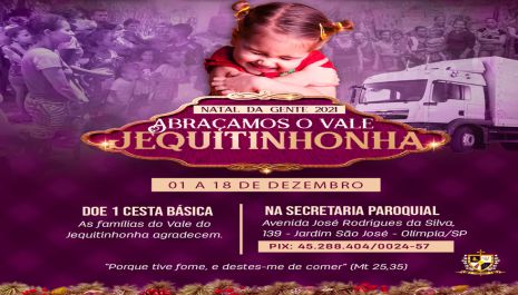 NATAL DA GENTE 2021    ABRAÇAMOS O VALE DO JEQUITINHONHA