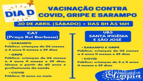 Vacinação contra a Gripe para gestantes e puérperas começa na segunda-feira (02)