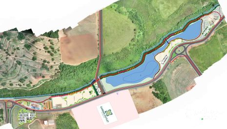 Parque Ecológico avança com construção de adutora para reuso da água do Thermas nos lagos