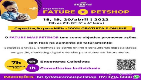 Sebrae oferece curso gratuito para aumentar vendas no setor de Pet Shop