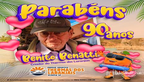 Walt Disney’ empresário Benito Benatti  da Orlando brasileira comemora 90 anos