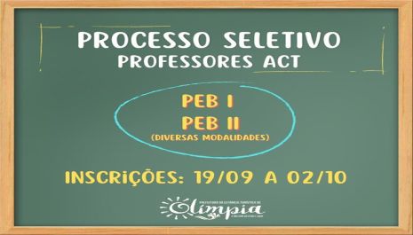 Inscrições para processo seletivo de professores temporários se encerram neste domingo (02)