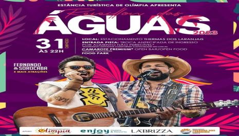 Olímpia anuncia Réveillon 2023 com show da dupla Fernando & Sorocaba realizado pelos mesmos Produtores do OBA Festival