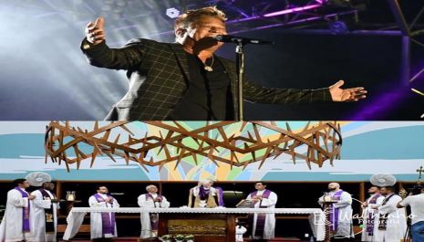 Show com o cantor Leonardo e missa festiva encerram comemorações do aniversário de Olímpia