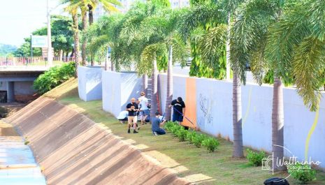 Mural de arte urbana começa a ser produzido às margens da Avenida Aurora com o tema “Mães D’Água” em homenagem ao folclore