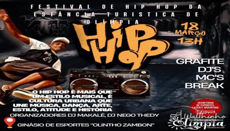 Olímpia recebe Festival de Hip Hop com mais de vinte atrações gratuitas neste sábado (18) no Ginásio de Esportes