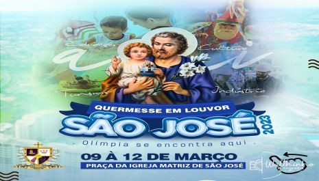 PARÓQUIA SÃO JOSÉ RETOMA QUERMESSE PRESENCIAL e sorteará poupanças que totalizam R$5.000,00 (cinco mil reais).