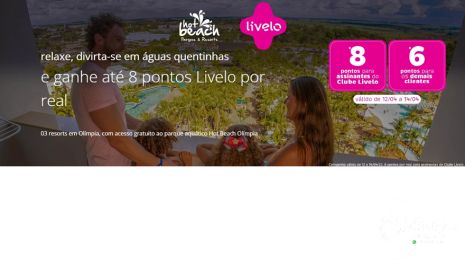 Hot Beach Parques & Resorts firma parceria com a Livelo