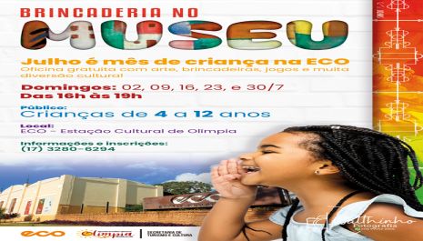 ECO terá oficina cultural infantil gratuita nas férias para incentivar aprendizado e visitação dos museus