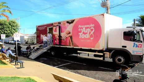 Carreta do Câncer realizou mais de 3 mil exames preventivos em Olímpia