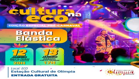 Programação de Carnaval começa com “Cultura na ECO” neste fim de semana em Olímpia