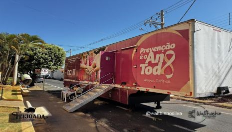 Carreta de Prevenção ao Câncer já realizou 900 atendimentos e ainda possui vagas para exames em Olímpia