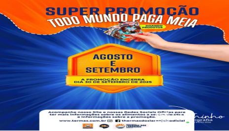 Últimos dias da promoção “Todo mundo Paga Meia” no Thermas dos Laranjais