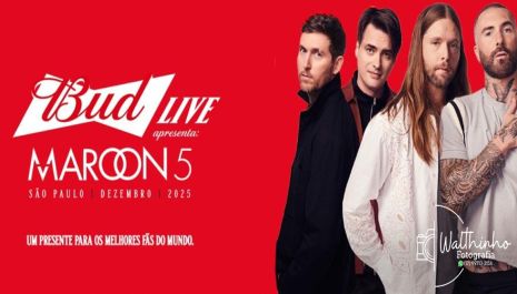 Budweiser seleciona os super fãs do Maroon 5 para show gratuito; Saiba como conseguir seu ingresso
