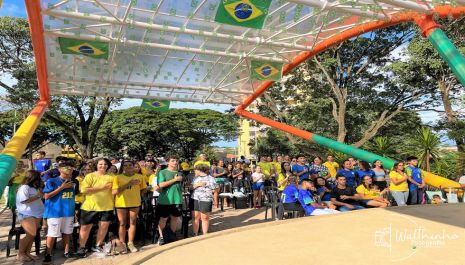 Copa no Coreto reuniu mais de 400 torcedores no jogo de estreia do Brasil