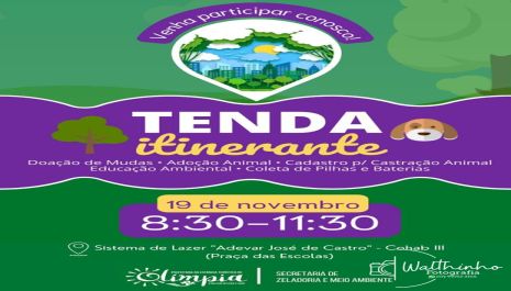 Projeto “Tenda Itinerante” percorre bairros de Olímpia com serviços de meio ambiente e causa animal para a população